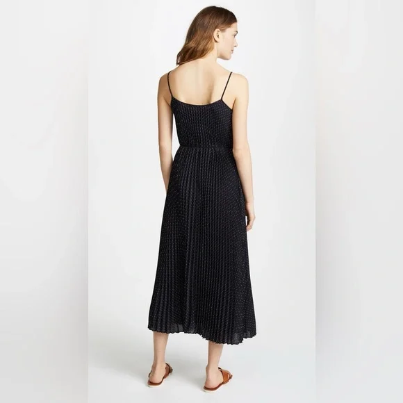 NWT $395 Vince Polka Dot Pleated Cami Dress